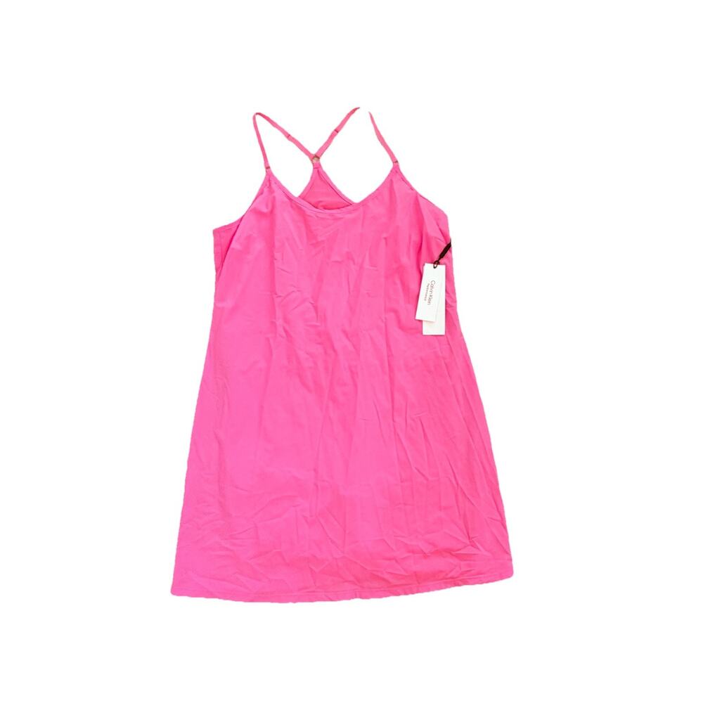 New Calvin Klein Performance Pink Pickleball Tennis Exercise Dress Large NWT